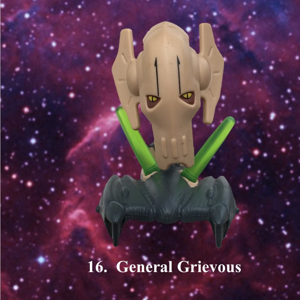 ☀️3/$15 NEW Star Wars General Grievous Bobble Head in Vehicle